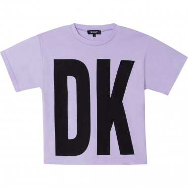 Organic cotton logo T-shirt DKNY for GIRL