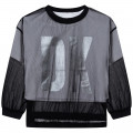 Blouse 2-en-1 avec logo silver DKNY pour FILLE