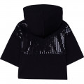 Hooded T-shirt with sequins DKNY for GIRL