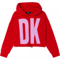 Sweat à capuche avec imprimé DKNY pour FILLE