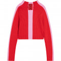Cardigan in maglia con zip DKNY Per BAMBINA