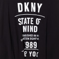 Cardigan zippé loose en coton DKNY pour FILLE