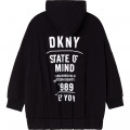 Loose-fitting zipped cotton cardigan DKNY for GIRL