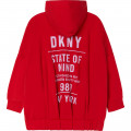 Loose-fitting zipped cotton cardigan DKNY for GIRL