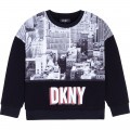 Sweat col rond avec imprimé DKNY pour FILLE