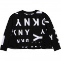 Printed sweatshirt with tulle DKNY for GIRL