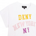 Kurzes T-Shirt mit Print DKNY Für MÄDCHEN