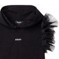 T-shirt jersey con cappuccio DKNY Per BAMBINA