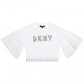 T-shirt in jersey di cotone DKNY Per BAMBINA