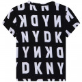 T-shirt imprimé à col rond DKNY pour FILLE
