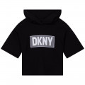 Camiseta con capucha y logo DKNY para NIÑA