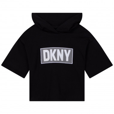 Hooded T-shirt with logo DKNY for GIRL