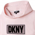 Camiseta con capucha y logo DKNY para NIÑA