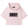Hooded T-shirt with logo DKNY for GIRL