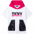 T-shirt long à capuche DKNY pour FILLE