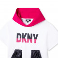 Camiseta larga con capucha DKNY para NIÑA