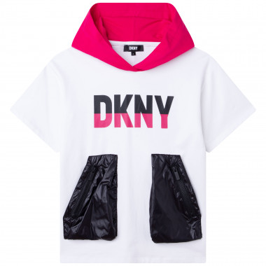 Langes Kapuzen-T-Shirt DKNY Für MÄDCHEN