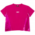 Loose-fit satin-back T-shirt DKNY for GIRL