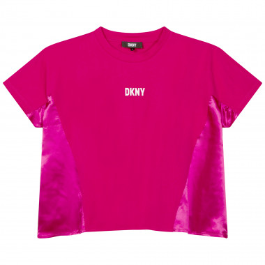 Weites T-Shirt mit Satinrücken DKNY Für MÄDCHEN