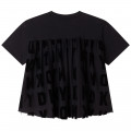 Effen T-shirt in 2 materialen DKNY Voor