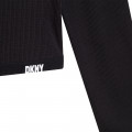 T-shirt collo alto tinta unita DKNY Per BAMBINA