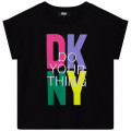 T-shirt en coton avec imprimé DKNY pour FILLE