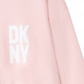 Fleece sweatshirt with logo DKNY for GIRL