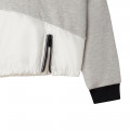 Dual-fabric hooded sweatshirt DKNY for GIRL