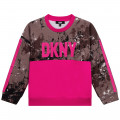 Printed fleece sweatshirt DKNY for GIRL