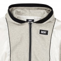 Sweat à capuche bimatière DKNY pour FILLE