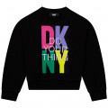 Embroidered jersey sweatshirt DKNY for GIRL