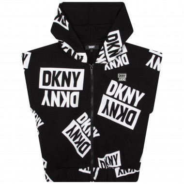 Sleeveless zipped hoodie DKNY for GIRL