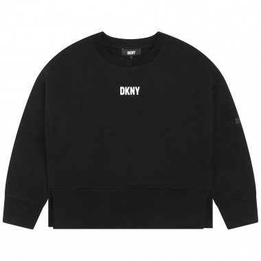 Sweat-shirt en molleton coton DKNY pour FILLE