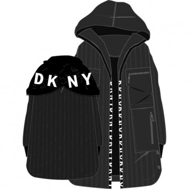 Parka longue à capuche DKNY pour FILLE