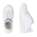 Baskets à lacets avec cuir DKNY pour FILLE