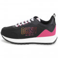 Sneakers bimateriale con lacci DKNY Per BAMBINA