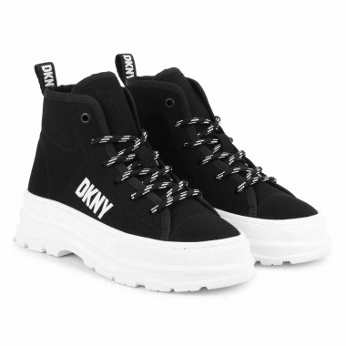 Sneakers di tela con lacci DKNY Per BAMBINA