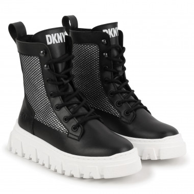 Leather lace-up ankle boots DKNY for GIRL