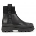 Hook-and-loop leather boots DKNY for GIRL