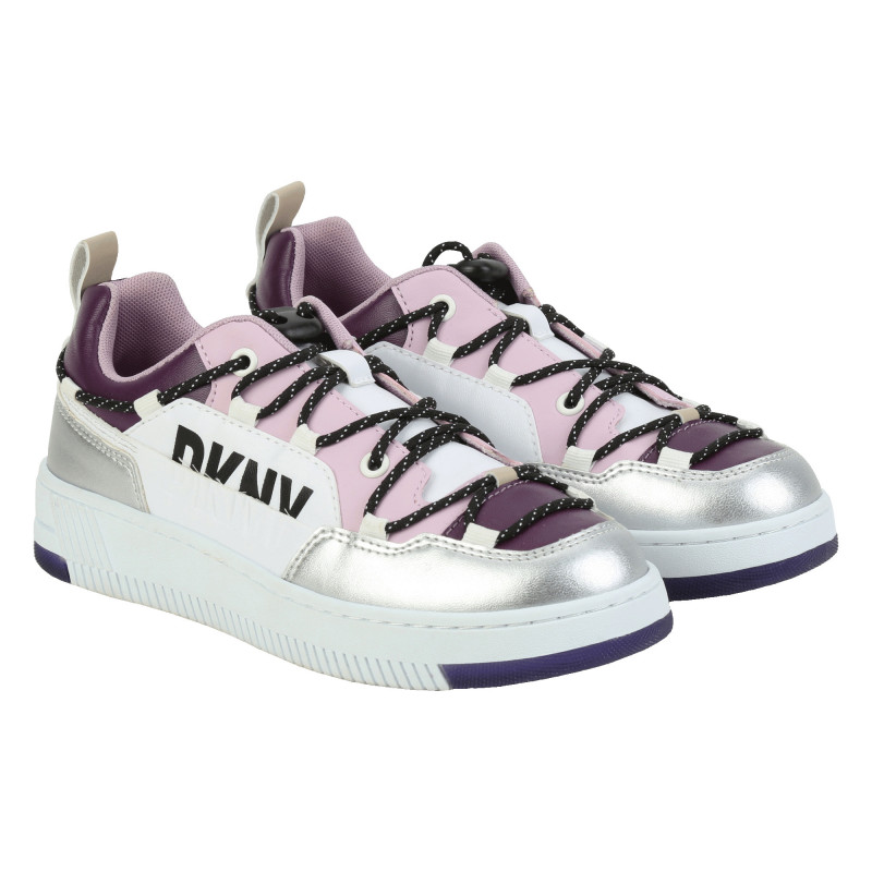 DKNY Lace up trainers girl white Kids around