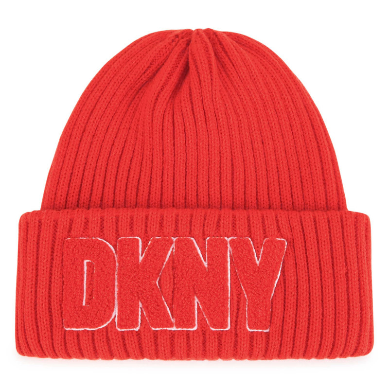 DKNY Knitted cap unisex red Kids around