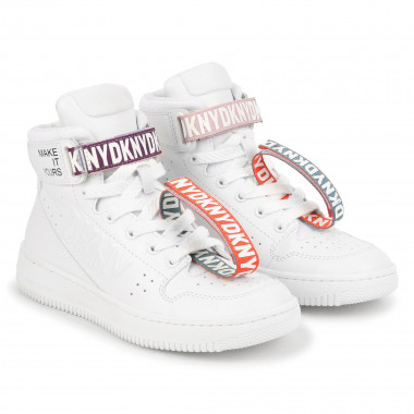 Lederen sneakers met veters DKNY Voor