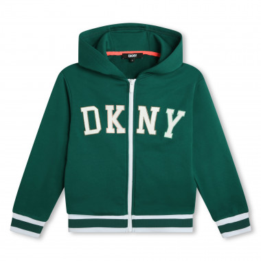 Hooded fleece cardigan DKNY for BOY