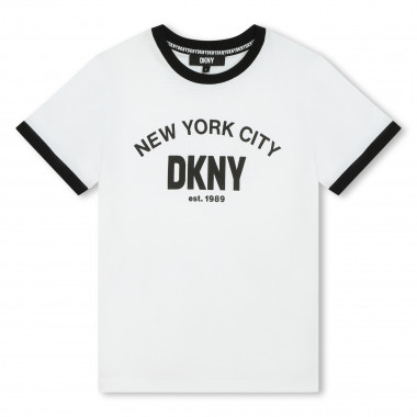 T-shirt bicolore en coton DKNY pour GARCON