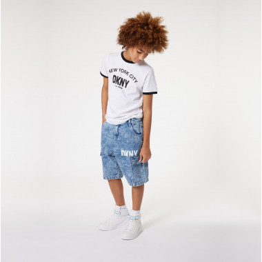 Camiseta bicolor de algodón DKNY para NIÑO