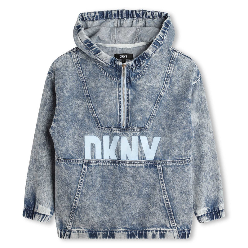 DKNY Hooded denim jacket unisex blue - | Kids around