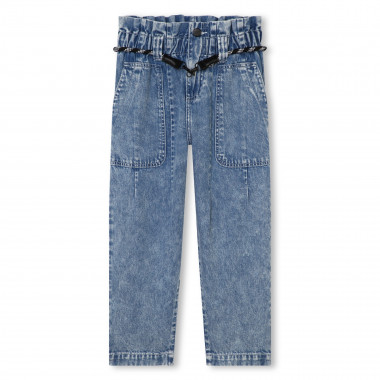 Denim trousers with belt DKNY for GIRL