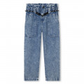 Pantaloni di jeans con cintura DKNY Per BAMBINA