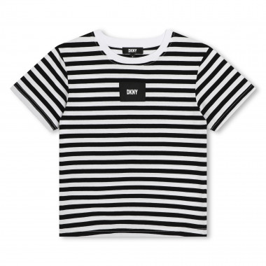 Gestreiftes Baumwoll-T-Shirt DKNY Für JUNGE
