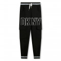 Logo print fleece trousers DKNY for BOY